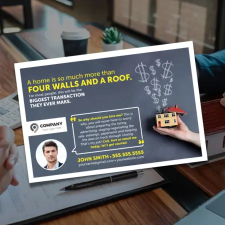 List With A Realtor Postcards