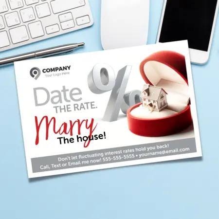 Marry The House, Date The Rate Postcards