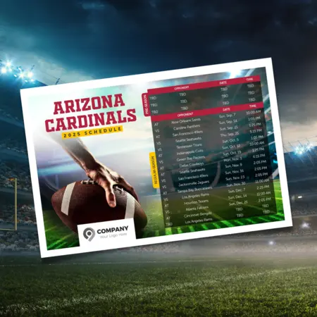 Football Schedule Postcards