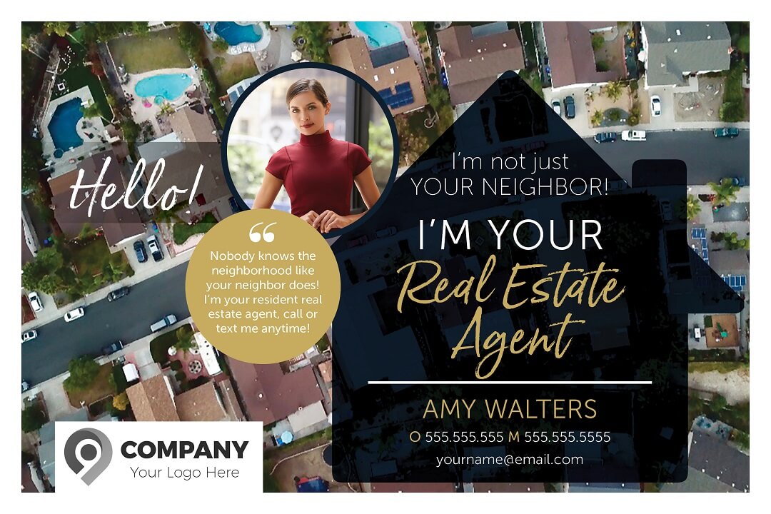 Real Estate Agent Introduction Postcard
