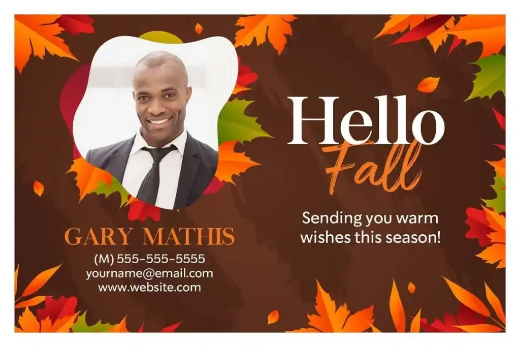 fall real estate postcards