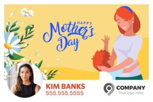 Happy Mothers Kim Banks Postcard Template Front