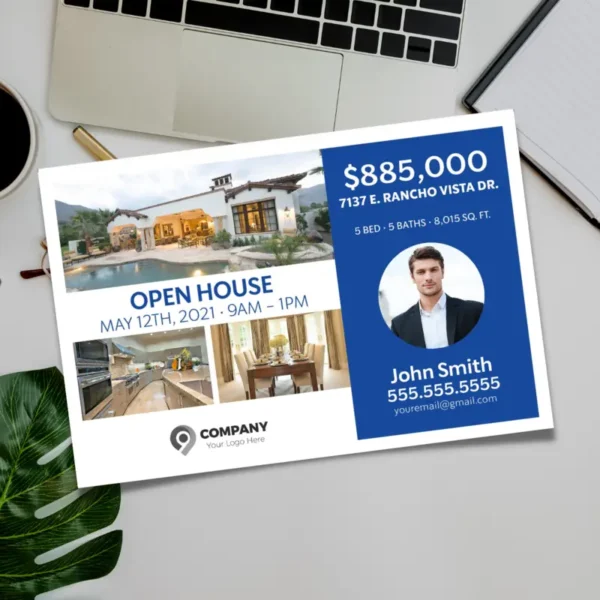 Real Estate Open House Postcards