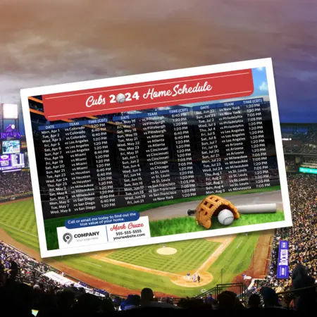2024 Baseball Schedule Postcards