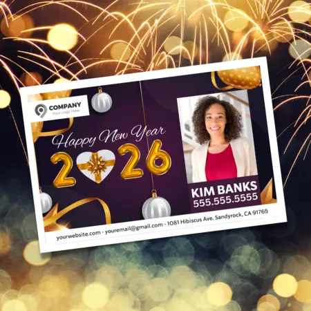 new year 2026 postcards