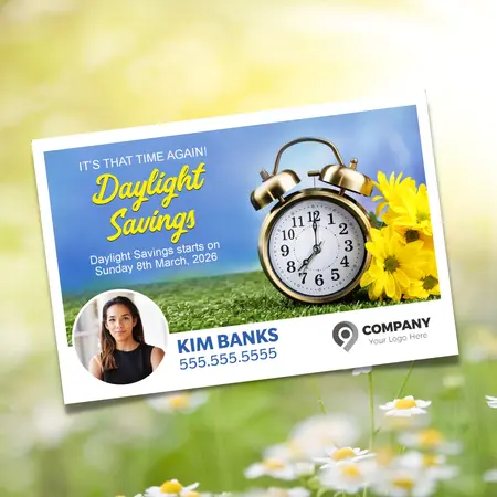 spring forward postcards