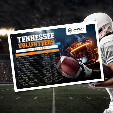 College Football Schedule Postcards