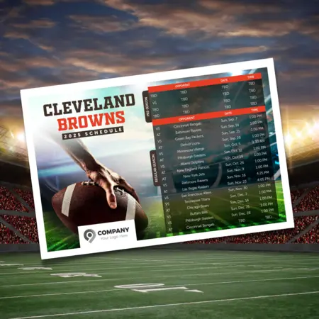 football schedule postcards