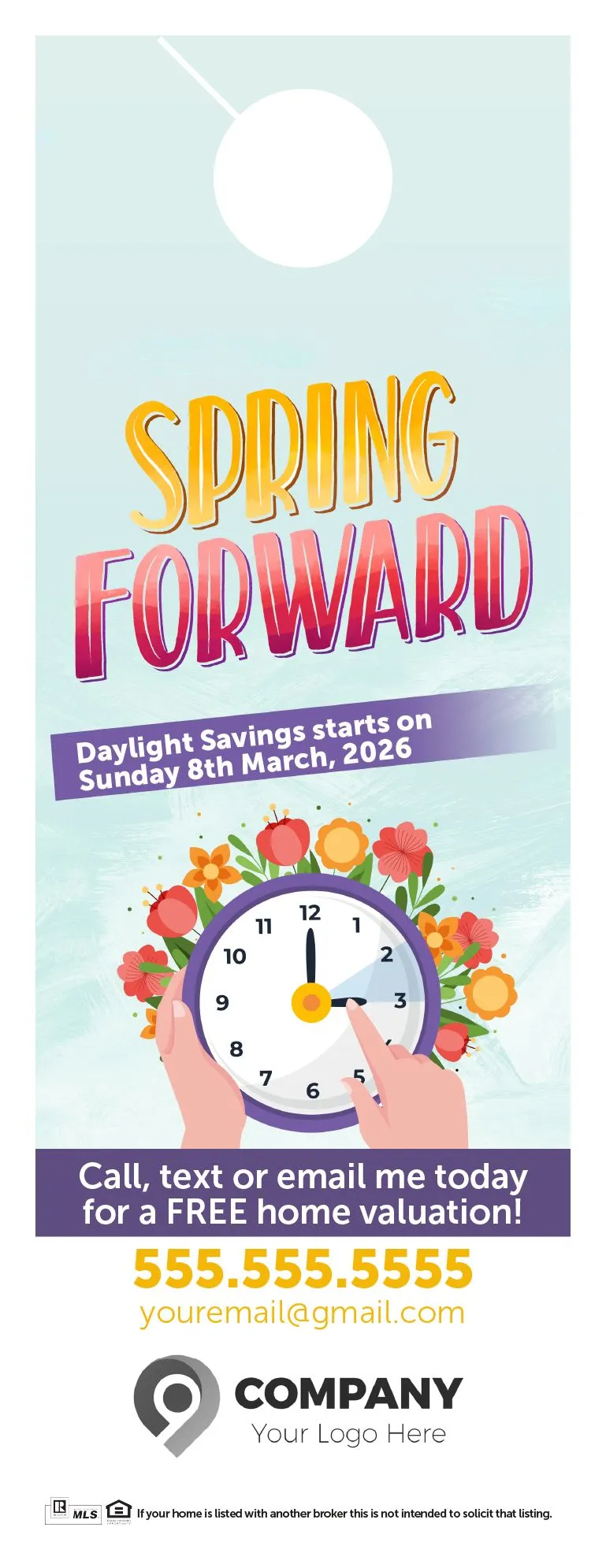 spring forward door hanger 1 spring forward door hanger 1