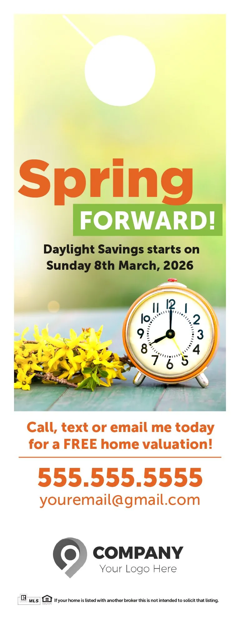 spring forward door hanger 2 spring forward door hanger 2